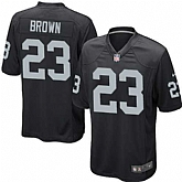 Nike Men & Women & Youth Raiders #23 Brown Black Team Color Game Jersey,baseball caps,new era cap wholesale,wholesale hats
